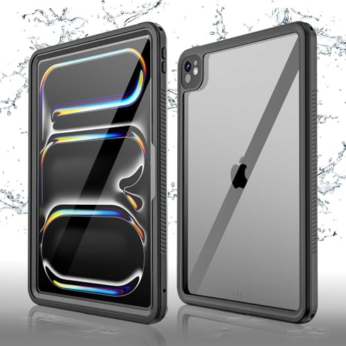 Sahara - Oasis Series Waterproof Case for iPad Pro (M4) 13 2024, Clear/Black, (TB00387)