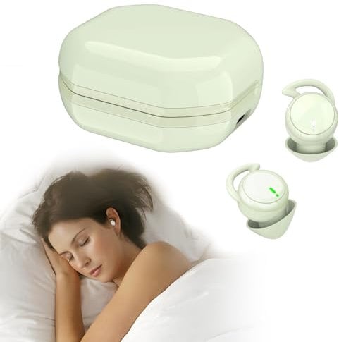 Sleep Earbuds for Side Sleepers - Wireless Bluetooth 5.3 Mini Invisible Ultra-Light In-Ear Headphones With Mic, Noise Blocking, Comfortable Fit for Sleep, Workout, Sports