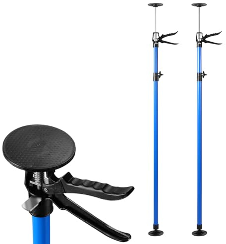 Jaxguom Deckenstütze, Montagestütze bis 50kg Tragkraft,Teleskopstützen bis 45°,Montagestütze 115-290cm,Einhandstütze für Wände, Decken,Stützen Höhenverstellbar,Deckenstützen Stahl(6er-Set)