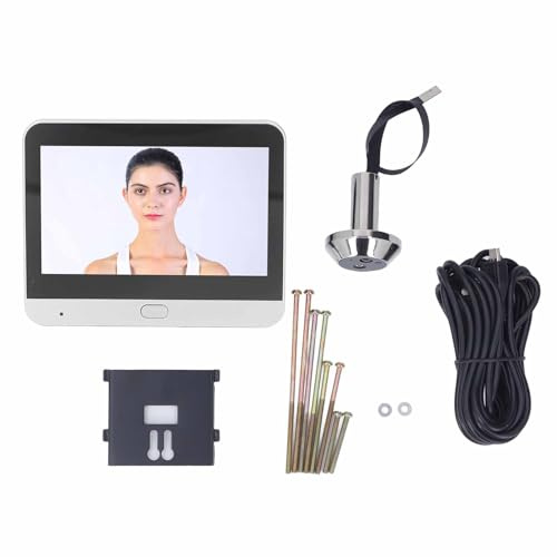 WPKD BLUEIY 1080P Door Peephole Surveillance Camera,Peephole Camera,Digital Door Viewer,120 Degree Viewing Night Vision Intercom,5000mAh Lithium Battery,with 4.3 Inch Color Monitor