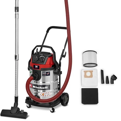 Einhell Wet and Dry Vacuum Cleaner 1300W 50L Container | 230 Mbar, Dust Protection Class L, HEPA Filter, Filter Cleaning, Automatic Socket, incl. Accessories TE-VC 5090 SACL