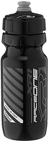 RaceOne Trinkflasche XR1, Schwarz/Weiß, 600 ml