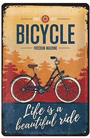Nostalgic-Art Retro Blechschild, 20 x 30 cm, Bicycle – Beautiful Ride – Geschenk-Idee für Fahrradfahrer, aus Metall, Vintage Design, Blechschilder Sprüche