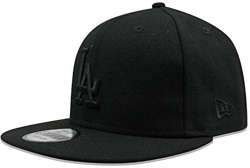New Era x MLB Men's Los Angeles Dodgers Basic 9Fifty Snapback Hat Black/Black Adjustable