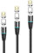 NetDot 12th Generation Magnetic Cable,Fast Charging and Data Transfer for Micro USB/USB-C Phones (3 pack black,1m/1.5m/2m)