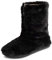 Polar Womens Memory Foam Zipper Faux Fur Covered Rubber Sole Indoor Outdoor Cosy Luxury Boot Slippers - Black - UK8/EU41 - YC0719