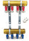 Messing Heizkreisverteiler 4 Heizkreise Set mit 8 x PEX Kugelhahn mit Klemmring 16mm x 1/2 AG & 2 x Entlüfter & 2 x Blindstopfen 1 Zoll | Systemverteiler Zentralheizung 2-12 Fach Verteiler Heizung