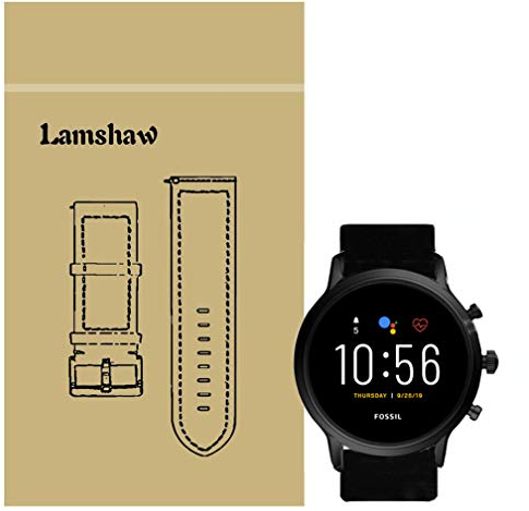 LvBu Armband Kompatibel Für Fossil Carlyle HR, Sport Silikon Classic Ersatz Uhrenarmband Für Fossil Gen 5 Carlyle HR (Schwarz)