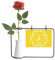 Beauty Gift RA Culture Sanskrit-Buchstaben-Muster, künstliche Rose, hängende Vasen, Dekoration, Flasche