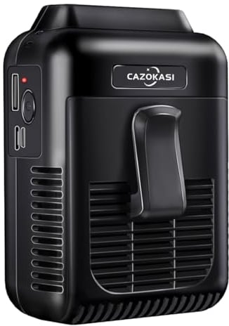 CAZOKASI 8000mAh Rechargeable Portable Waist Clip Fan - Super Powerful Wind, Long Endurance, Cooling and Heatstroke Prevention