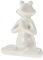 Cabilock Yoga Frosch Figur Keramik Frosch Deko Dekofigur Teichdeko Frösche Figuren Statue Gartenfigur Tischdeko für Balkon Geburtstag Hochzeit Ostern Neujahr Party Weiß