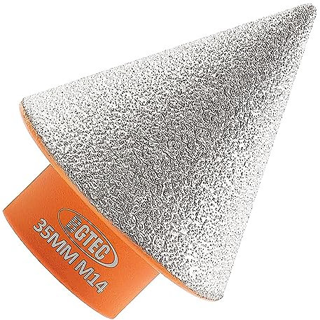 BGTEC Fraise à Chanfreiner Diamantée,35MM avec Filetage M14 pour Trous Existants Agrandissement Façonnage Couper le Carreau Forets à Fraiser en Céramique de Granit de Marbre