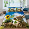 XIWEIER Braune Kuh Schweizer Weide Bettwäsche 135x200 Atmungsaktive Weiche Mikrofaser Bettbezug mit ReißVerschluss Sommer 3 Teilig Bettwäsche Set Für Kinder Bettbezüge und 2 Kissenbezug 80x80 cm