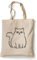 tradercat Jutebeutel bedruckt vintage 100% Baumwolle, Stoffbeutel bedruckt, Funny Cats, jutebeutel aesthetic als modisches Accessoire jutebeutel spruch (Fat Cat)