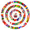 AhfuLife 200 Länder Internationale Zahnstocher Cocktail Flagge für Olympische Spiele Deko 2024, 100 Länder Weltflaggen Fahne Zahnstocher für EM Eurovision WM Cupcake Toppers Toothpick Party Pub Deko