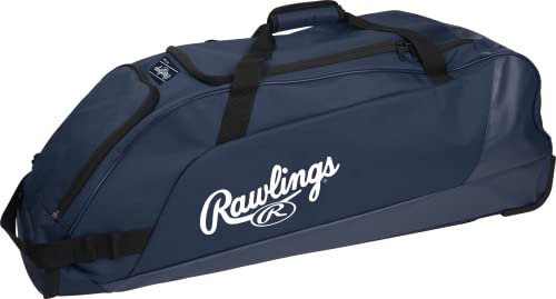Rawlings | Workhorse Ausrüstungstasche mit Rädern | Baseball & Softball | Marineblau