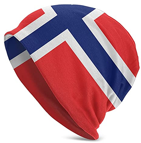 Norwegische Flagge Dünne Strickmützen Herren Damen Hüte Unisex Hedging Caps