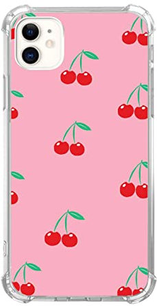Yewjog Red Cherry Case Compatible with iPhone 11, Aesthetics Cherry Trendy Cool Teen Girl Boy Case for iPhone 11,Unique Soft TPU Bumper Case