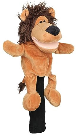 Ronyme Golf Wood Headcover Golf Head Cover Felpa Novedad Lindo Durable Moda Golf Head Cover Golf Driver Headcover para Deportes al Aire Libre Unisex, león marrón