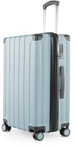 Hauptstadtkoffer Q-Damm - Mittelgroßer Hartschalenkoffer, TSA, 4 Rollen, Check-In Gepäck mit 6 cm Volumenerweiterung, 68cm, 89 L, Poolblau