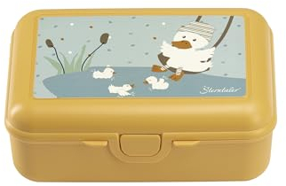 Sterntaler Kinder Brotdose Ente Edda Lou mit herausnehmbarer Schale, Lunchbox, Snack Box mit Clickverschluss