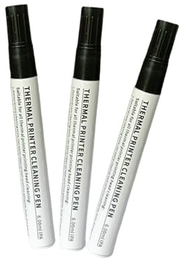 3 X Thermodrucker Reinigungsstift, Druckkopf Reinigungsstift, Wartungs Alkoholstift, Kartenreparaturstifte, Universell für