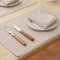 Tischsets Abwaschbar 4er Set, Platzset Hitzebeständig rutschfest Waschbar Platzdeckchen Glasuntersetzer, Tischset Für Speisetisch (30 x 45 cm,Curry)