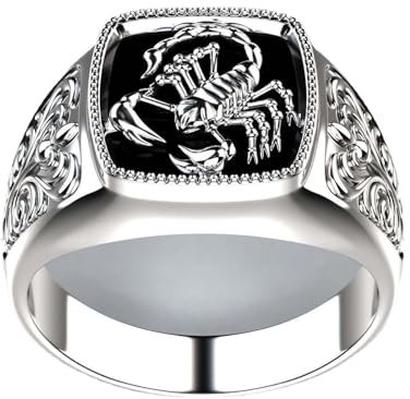 GleaMora Skorpion für Männer Ring personalisiert Hip Hop Ins Stil Trendiger Ring Punk Schmuck Ring Weihnachten Licht Luxus Ring Geburtstagsgeschenk