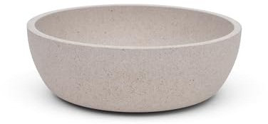 Zoon FloorGrip Bamboo Dog Bowl for Food or Water - Stone Colour - 14cm
