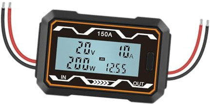 MagiDeal Wattmeter, Wattspannungsmesser, Voltmeter, Anzeige, tragbares Multimeter, Gleichstrom-Multifunktionsmessgerät für Elektrofahrzeuge, Boot, 150A