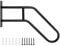 QWORK® Barandillas de seguridad para exteriores de 66 cm, barandillas para 1-3 pasos, manija de seguridad en forma de U, para jardines, hoteles, escuelas, entrada de porches, negro