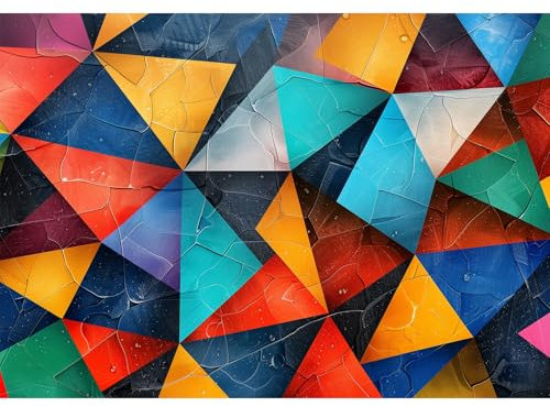 MISITU Klassische Puzzle 1000 Teile für Erwachsene 1000 Geometrische Kunst Puzzles für Kinder ab 14 Jahren