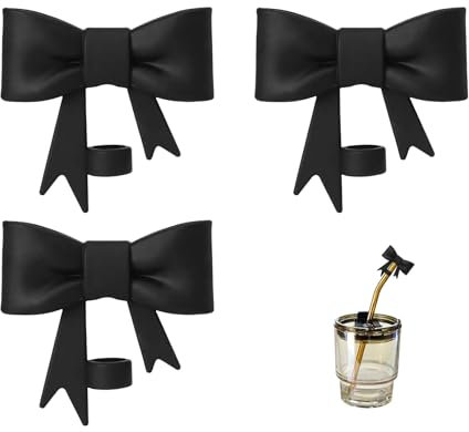3 Pcs Straw Cover,Cup Straws Accessories Topper Covers Lid Toppers Cap Silicone Tips Bow Caps Stopper Water Bottle Bottles Holder Replacement Travel Butterfly Personalized Set,for Adjustable Leakproof