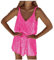 Générique Robe Paillette Femme Robe Courte à Bretelles en Col V Sexy Halter Robe à Paillettes Sequins Brillants Robe Lâche - Rose vif