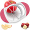 Apple Corer and Slicer- Fruit Cutter - Apple Divider - Wedger - Stainless Steel Slicer for Fruits - Vegetables- Ergonomic Handle- Easy Grip- 8 Sharp Blade & Slices (White&Red)