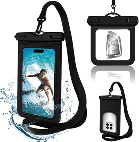 wasserdichte Handyhülle, 7,2 Zoll IPX8 Unterwasser Handyhülle für iPhone 16/15/14/13/12, Samsung S24 S23 S22, Klein Wasserdichter Beutel, Wasserfeste Tasche Schwimmen (V)