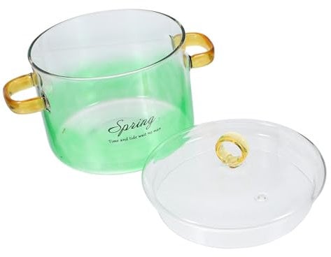 iplusmile Glass Saucepan Lid Borosilicate Pot for Cooking Pasta Soup and Vegetables Heat Resistant Cookware for Stovetop and Microwave Use