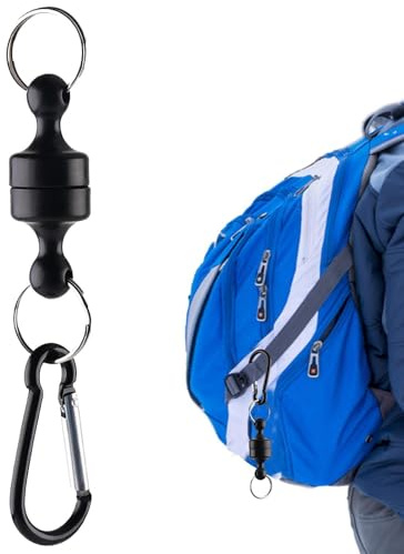 Magnetic Carabiner - Carabiner Clips | Stainless Steel Carabiners | Heavy Duty Magnetic Carabiners Hooks | Hooks With Swivel Hook For Key Chains, Wallets, Gym Bags, Gym Towels