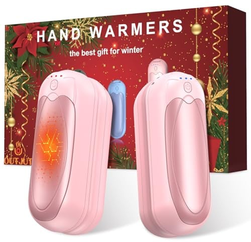Handwärmer Wiederaufladbar 2er-Set, 7000mAh Elektrische Taschenwärmer mit 3 Heizstufen, Tragbare Magnetische Handwärmer, Wintergeschenk für Damen & Herren