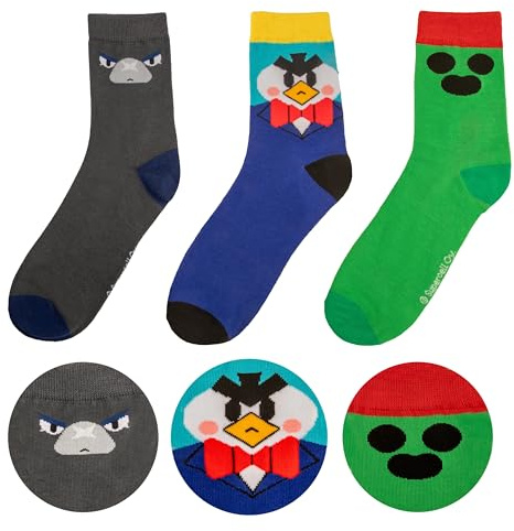 Set mit 3 Socken mit Spike, Krähe und Mr. P