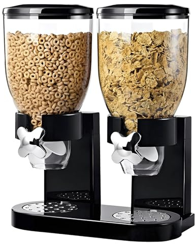 FARYODI Cereal - Dispensador de alimentos (2 L, plástico, dispensador de cereales y copos de maíz, ideal para dulces, recipientes herméticos)
