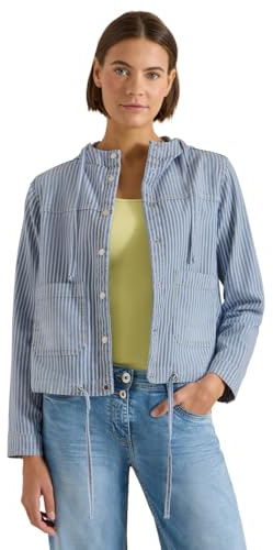 Cecil Damen 2117630 Overshirt mit Kapuze und Streifen (1er Pack)