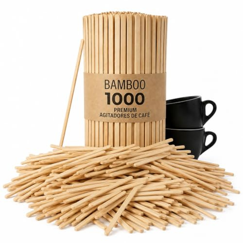 GASTROTOMI Paletinas Café Desechables Pack de 1.000 Palitos de Madera, 14cm | Café Palitos de 14 cm, Resistentes para Bebidas Calientes en Bares, Oficinas y Hostelería