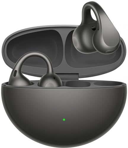 OPPO Enco Clip2 Auricolari Aperti, Suono Dynaudio, Doppio Driver, Chiamate a Conduzione Ossea, Bluetooth 6.1, Traduzione IA, 40h Batteria, IP55 Impermeabile, Grigio