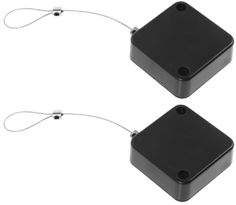 KAJNBN 2pcs Anti-Theft Retractable Cable Locks for Display and Household Items, Plastic and Steel Wire Construction, Sleek Design with Telescopic Wire Holder for Retail Environments