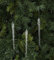 Gisela Graham BAUBLES GLASS ICICLE HANGING ORNAMENTS BOX OF SIX 14CM