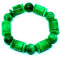 yigedan Elastisches Armband mit grünen Jadeperlen