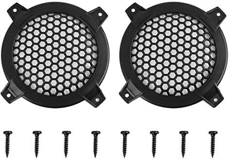 X AUTOHAUX 2pcs Grill Cover 5inch Mesh Protector Car Speaker Cover Woofer Grill