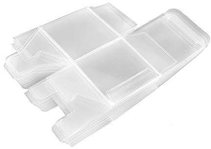 OTOTEC Pack of 25 Clear Cube Candy Boxes Transparent PVC Wedding Christmas Favour Boxes Gift Box, 5x5x5 cm