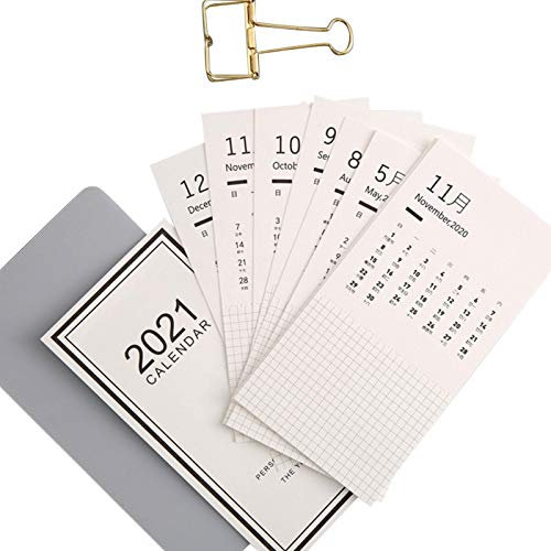 2021 -Wandkalender, Menü-Kalender, Loose- Schedule Planner Schreibtischkalender Kleiner Wandkalender, verwendet für Urlaubsplanung, Zeitplan, Urlaubsnotizen, Home Office